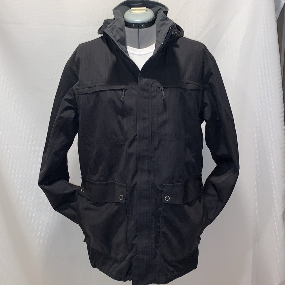 REI Elements Co-Op winter jacket black with removable hood